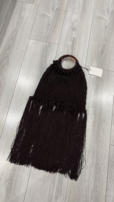 Zara Жестока дамска лятна чанта с ресни