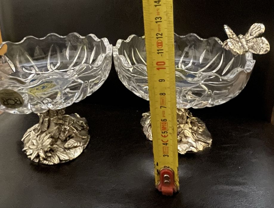 Cupe de ingețată / cristal si argint