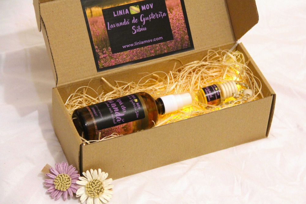 Linia Mov - Pachet Prospețime Dark: odorizant + apă de lavandă