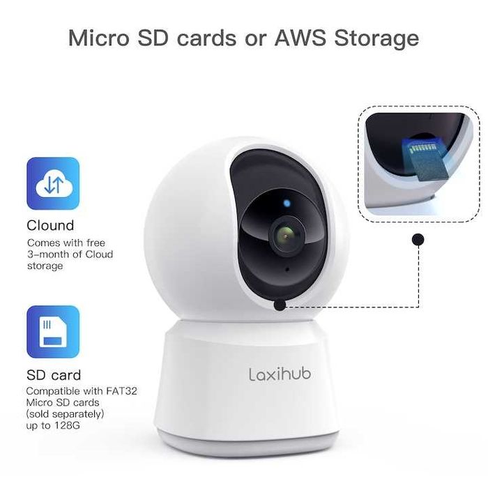 Cam 360° ptr Copii/Animale UHD 2K Wifi, NightVision