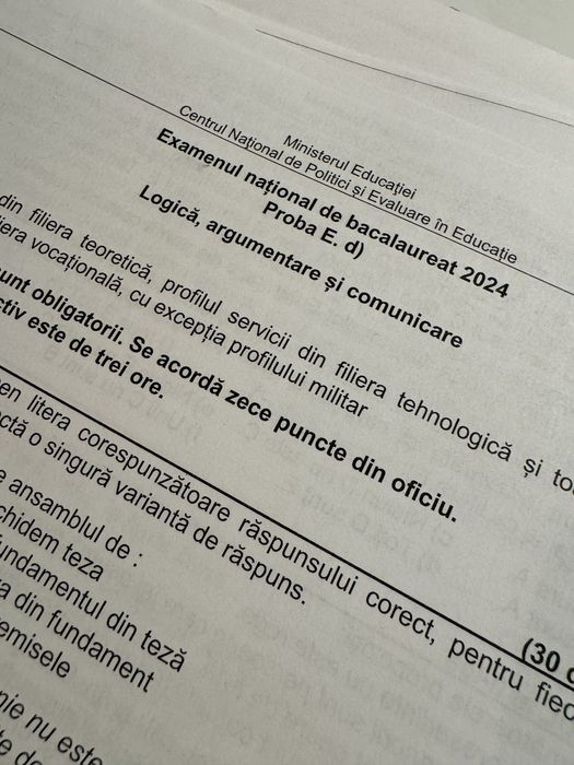 pregatire logica bac- 400 lei toata materia