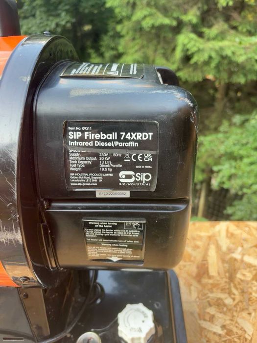 Tun de Caldura Profesional SIP Fireball 74XRDT 20kW Infrarosu Diesel/Parafina cu Termostat