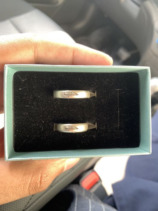 Серебренные кольцо парные