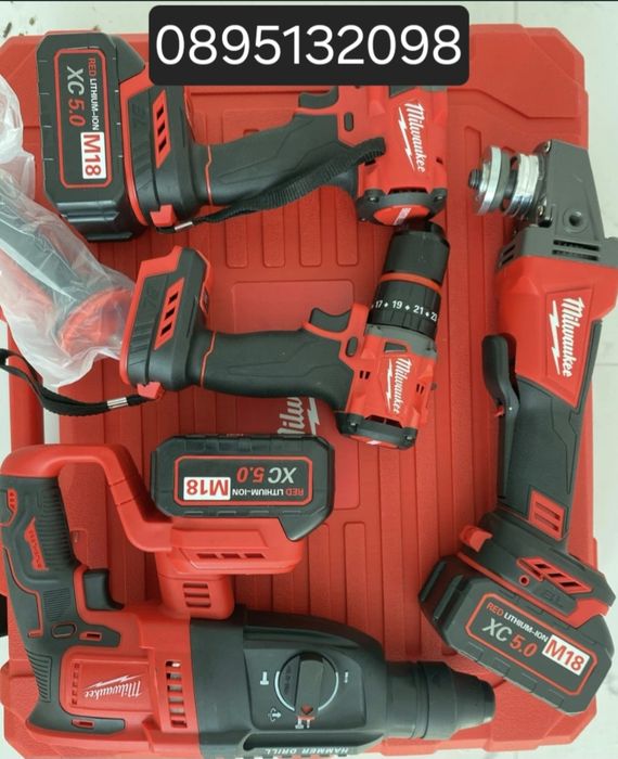 ***Промоция*** Винтоверт Milwaukee4&1Makita M18  Пълен комплект