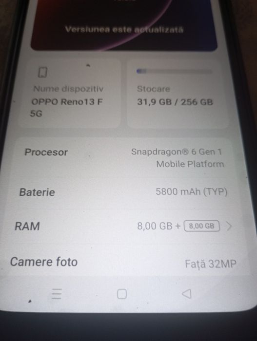 Oppo Reno 13F 256 gb și redmi 13 c 128 GB