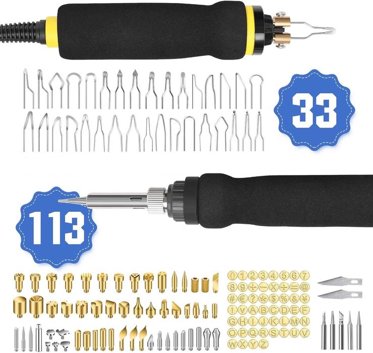 Set Profesional Pirogravură și Stație de Lipit 2-în-1, NOU, factura, garantie