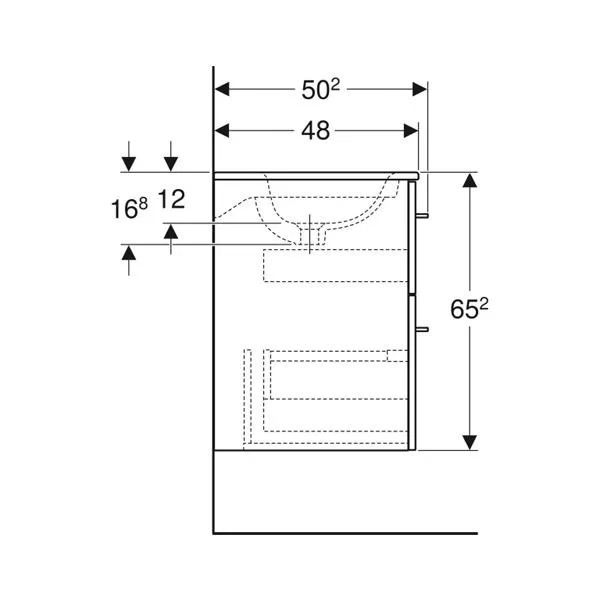 Set mobilier cu lavoar Geberit Selnova Square 60cm