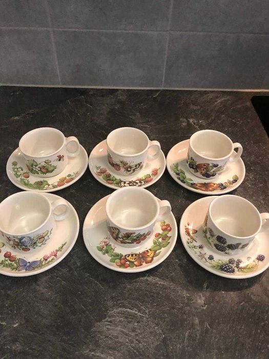 6 чашки за кафе с чинийки- Libelle, Meakin-Member of Wedgwood group