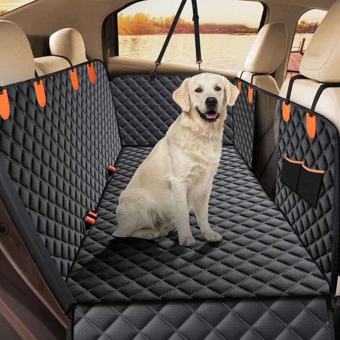 Husa auto JOEJOY caini, calitate premium: impermeabila, antialunecare + centura