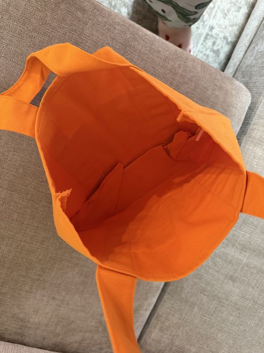 Traders Joes canvas bag, orange