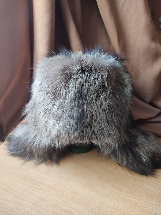 Шапка ушанка чернобурка