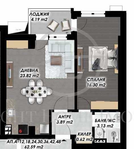 Продава се Двустаен апартамент в Пловдив, Гагарин - 77 кв.м за 960 €/кв.м - Снимка #3