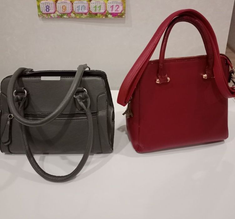 Сумка женская цвет краснй и серыйоричневый, цена от 3000 до 4000, два