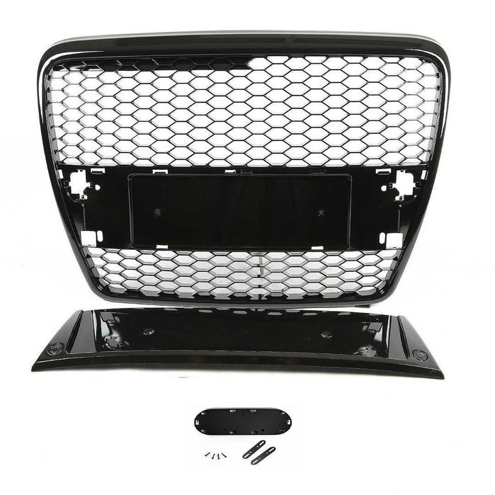 Grila radiator pentruAUDI A6 C6 2004-2009 cu/fara PDC negru lucios