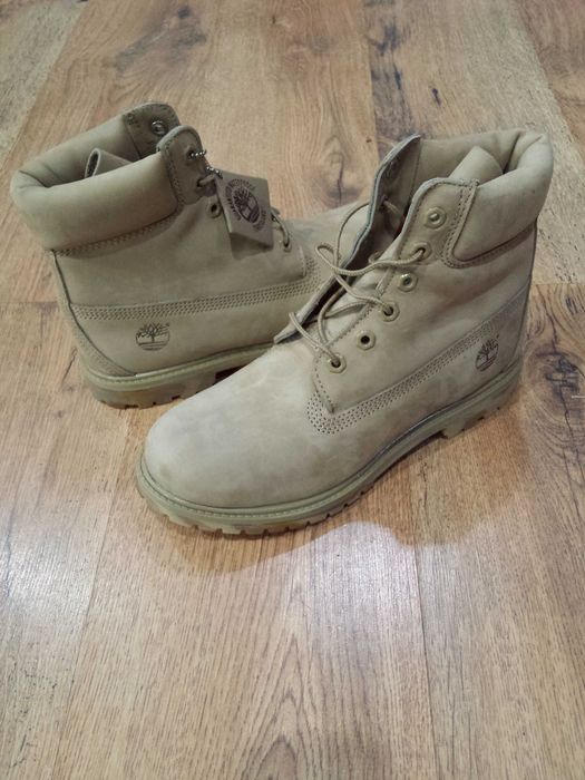 Bocanci dama TIMBERLAND 6 inch premium originali noi piele waterproof nubuck ivoire/crem marimi 40/41/41,5