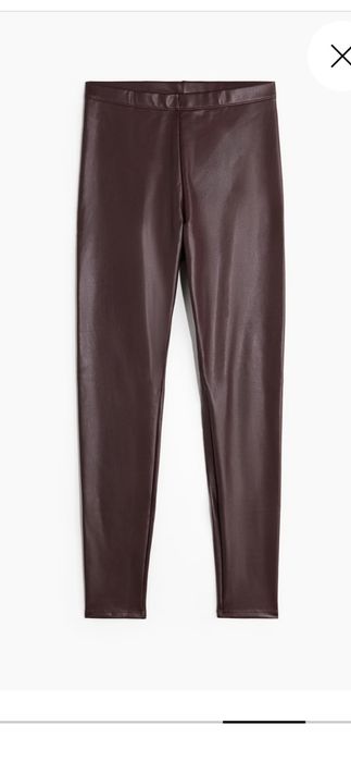 H&M дамски еластичен кожен панталон