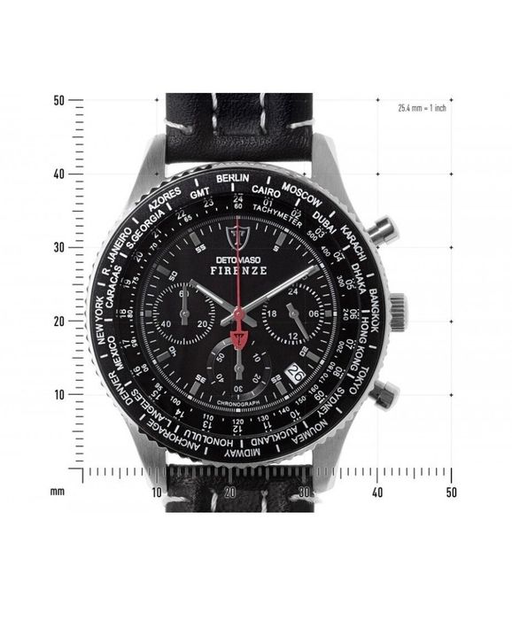Ceas Detomaso Firenze Negru/Silver