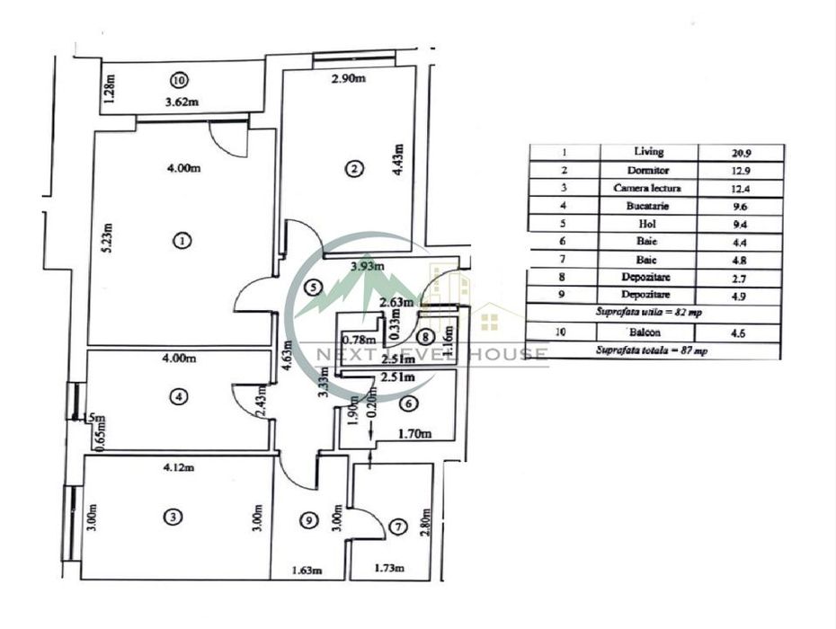 Apartament 3 camere, Urban Plazza