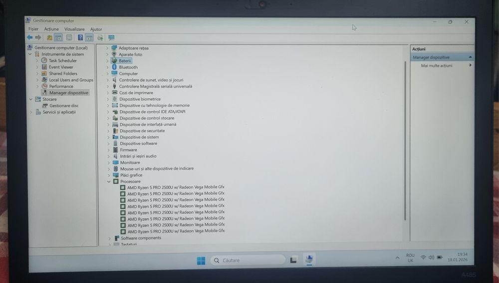 Lenovo A485 amd ryzen 5 16gb ddr4 256gb ssd m2 14" ,,baterie noua,,