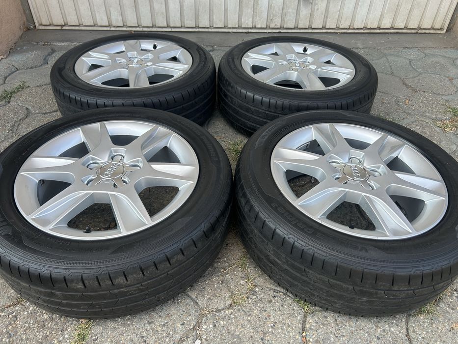 Jante aliaj 5x112mm, anvelope vara 205/55 R16, Audi A3, A4 B6, B7, VW, Seat, Skoda