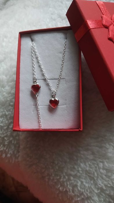 Супер разпродажба! Сребърен, дамски комплект в кутия.