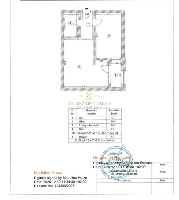 Apartament 2 camere | Etaj 2 | Bloc 2025 | Poștalionului