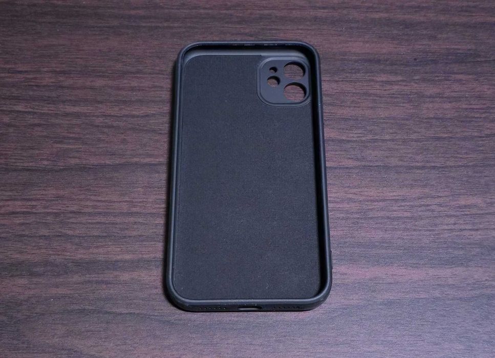 Husa silicon OEM cu inel Apple iPhone 11 black