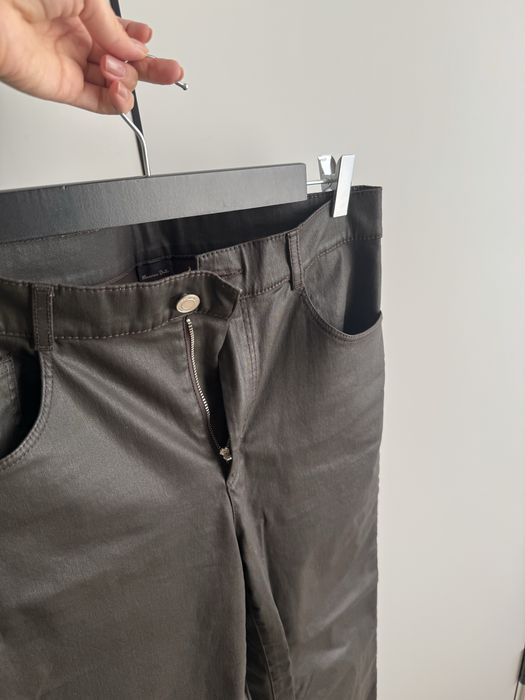 Брюки Massimo Dutti хаки цвет