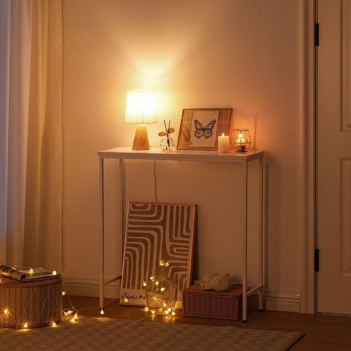 Masă Consolă Îngustă 75 cm – Albă