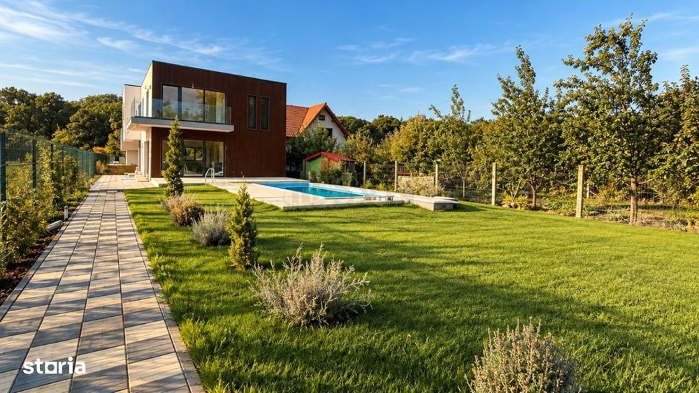 Casă nouă lângă Pădurea Snagov l teren 875 mp l Piscina