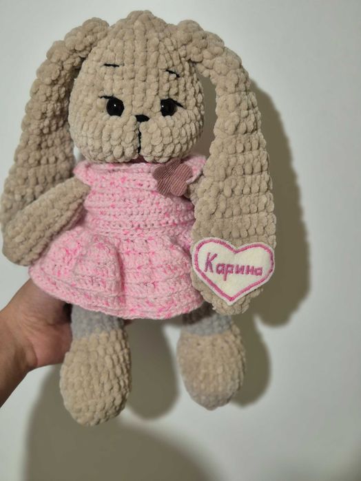 Плетено зайче с име