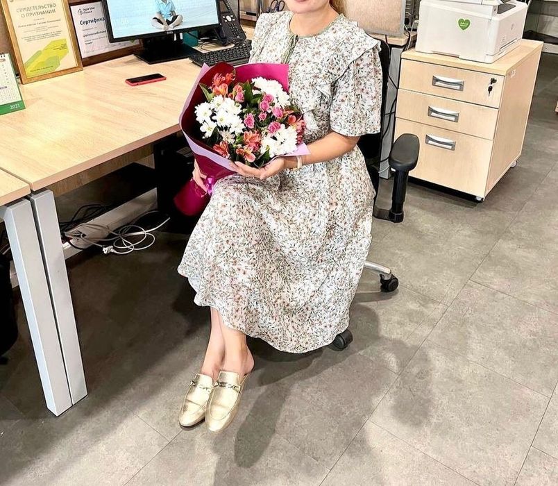 Блуза хлопок Massima Dutti и платье