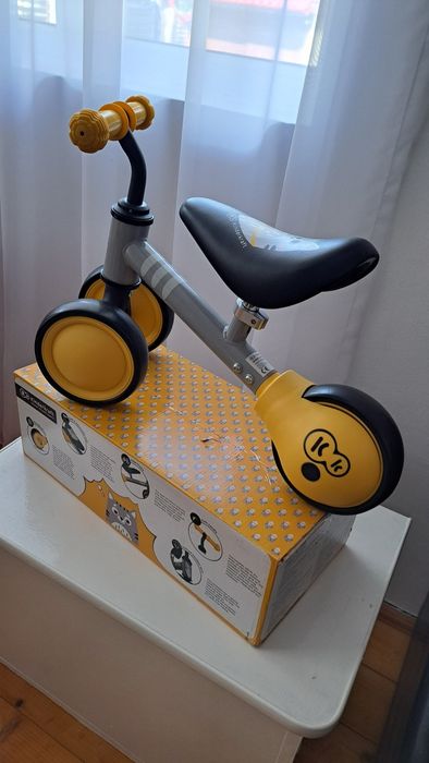 Tricicleta fara pedale Kinderkraft - Cutie, galben