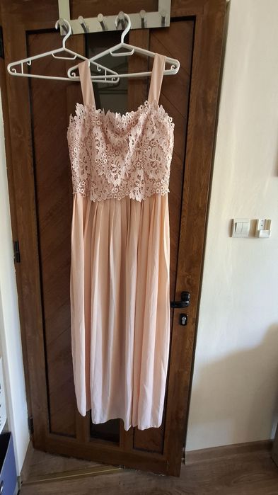 Дамска, бална, официална,синя, дълга рокля за повод,бал,сватба,кръщене