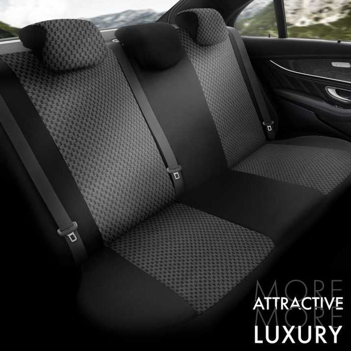 К-т Луксозна Тапицерия Automat-OTOM, Черна с червен шев, TORO Design