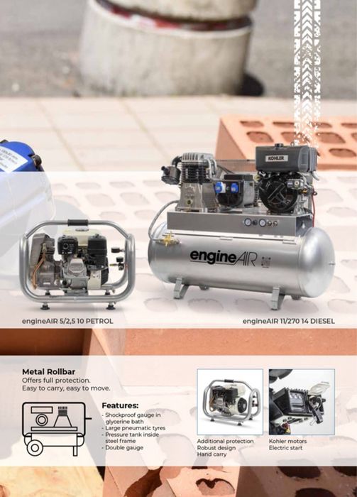 Motocompresoare / Compresoare cu motor termic Honda /Lombardini/Kohler