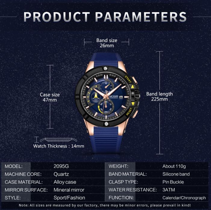 Ceas Megir model 2095