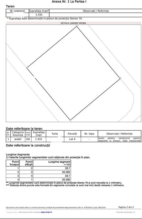 AV668 Teren intravilan, HALA BIROURI, zona INDUSTRIALA, Freidorf