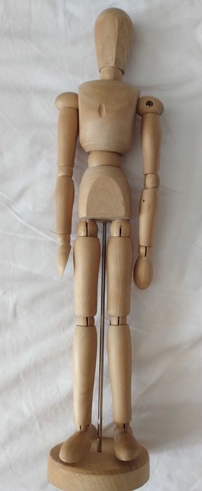 Дървен модел на човешка фигура за рисуване (манекен) 33cм.