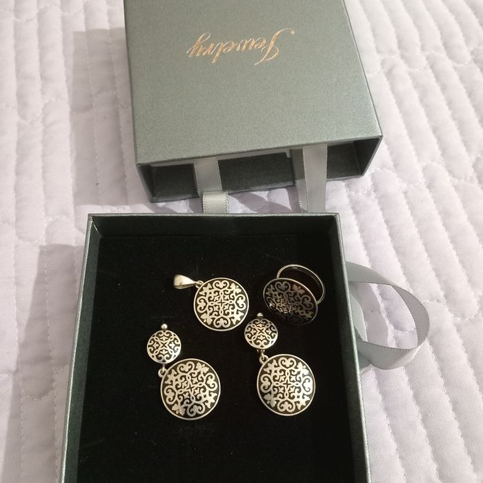 Серебряный набор, ручная работа