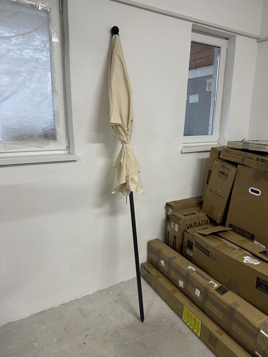 Правоъгълен градински чадър 200х125см, регулируема височина