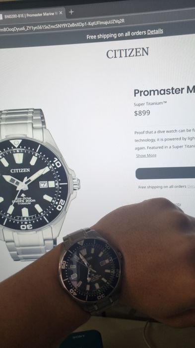 Титановые Citizen promaster. Дайверы