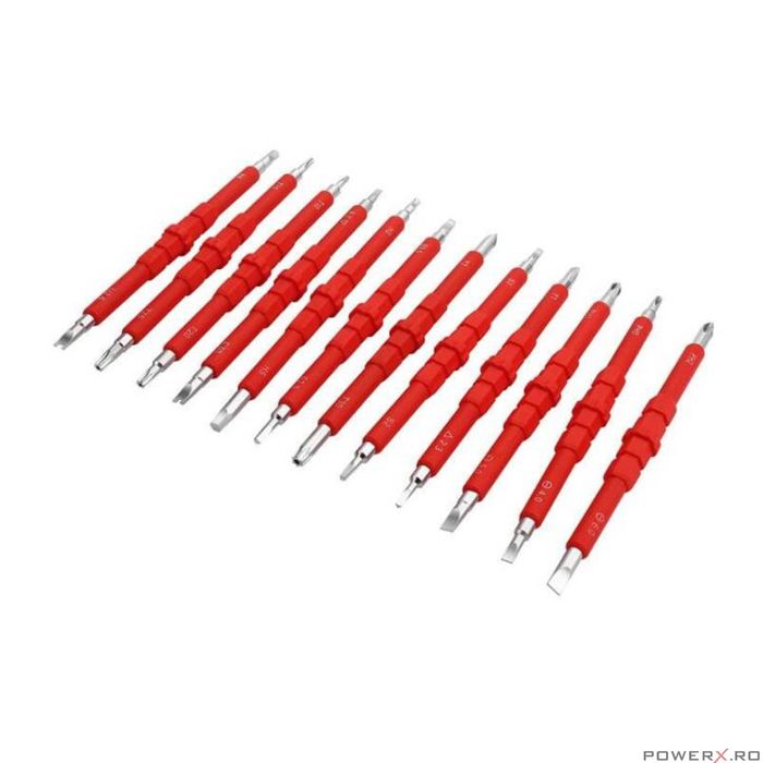 Set surubelnite izolate pentru electricieni, 14 bucati, Kraft