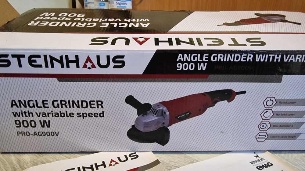 Ъглошлайф Steinhaus Pro-AG900V до 125мм