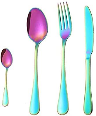 Прибори цвят рейнбол 16 части