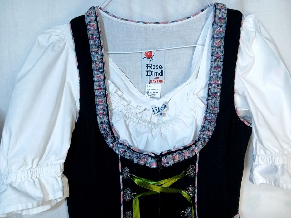 Dirndl Nr 38 Rochie bavareză, tiroleza sarafan tradițional austriac camașa Hess nr 38