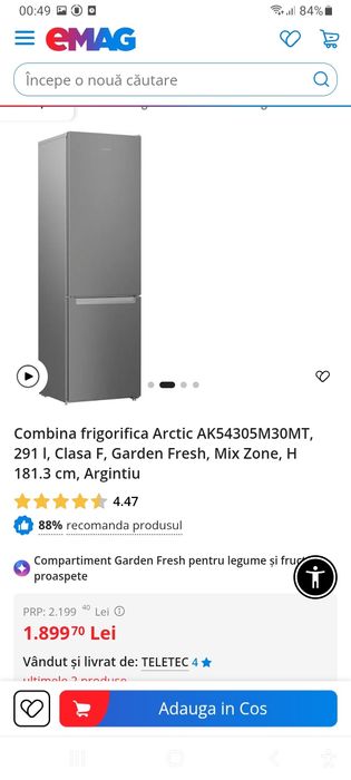 Vând combina frigorifica Arctic  Galați