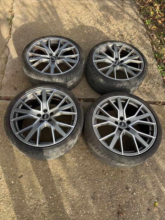 Vând set 4 jante originale Audi Sport echipate cu anvelope Dunlop Maxx Sport