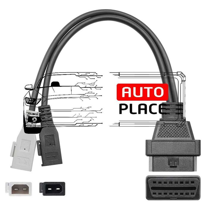 Кабел / Преходник /Адаптер за Audi 2+2 Pin Ауди 2+2 Пин Delphi Autocom