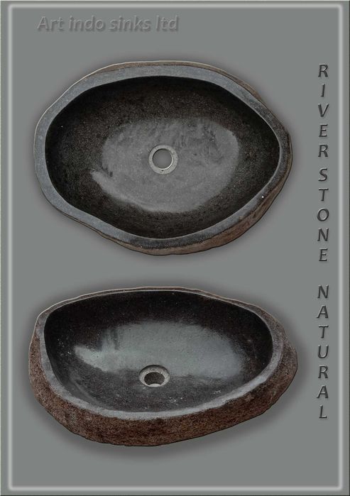 Мивка от естествен камък – речен камък